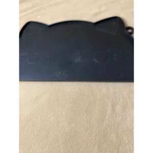 Black‎ Cat Silicone Pet Food Mat Waterproof Non-Slip Raised Edge Prevent Spills